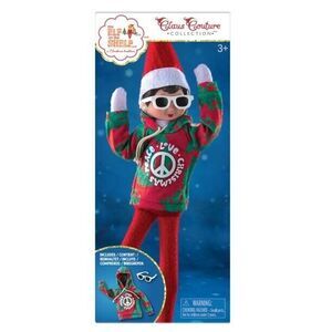 Claus Couture Collection Elf Doll with Red and Green Outfit